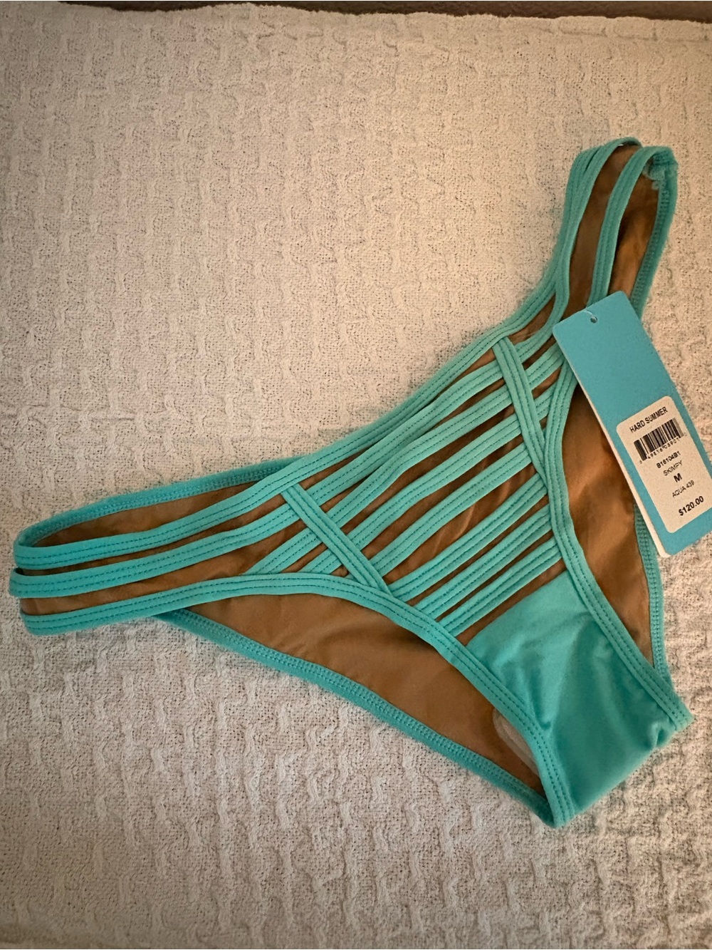mine Turquoise Strappy Bikini Bottom